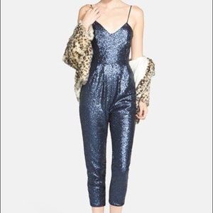 Rules of etiquette sequins jumpsuit